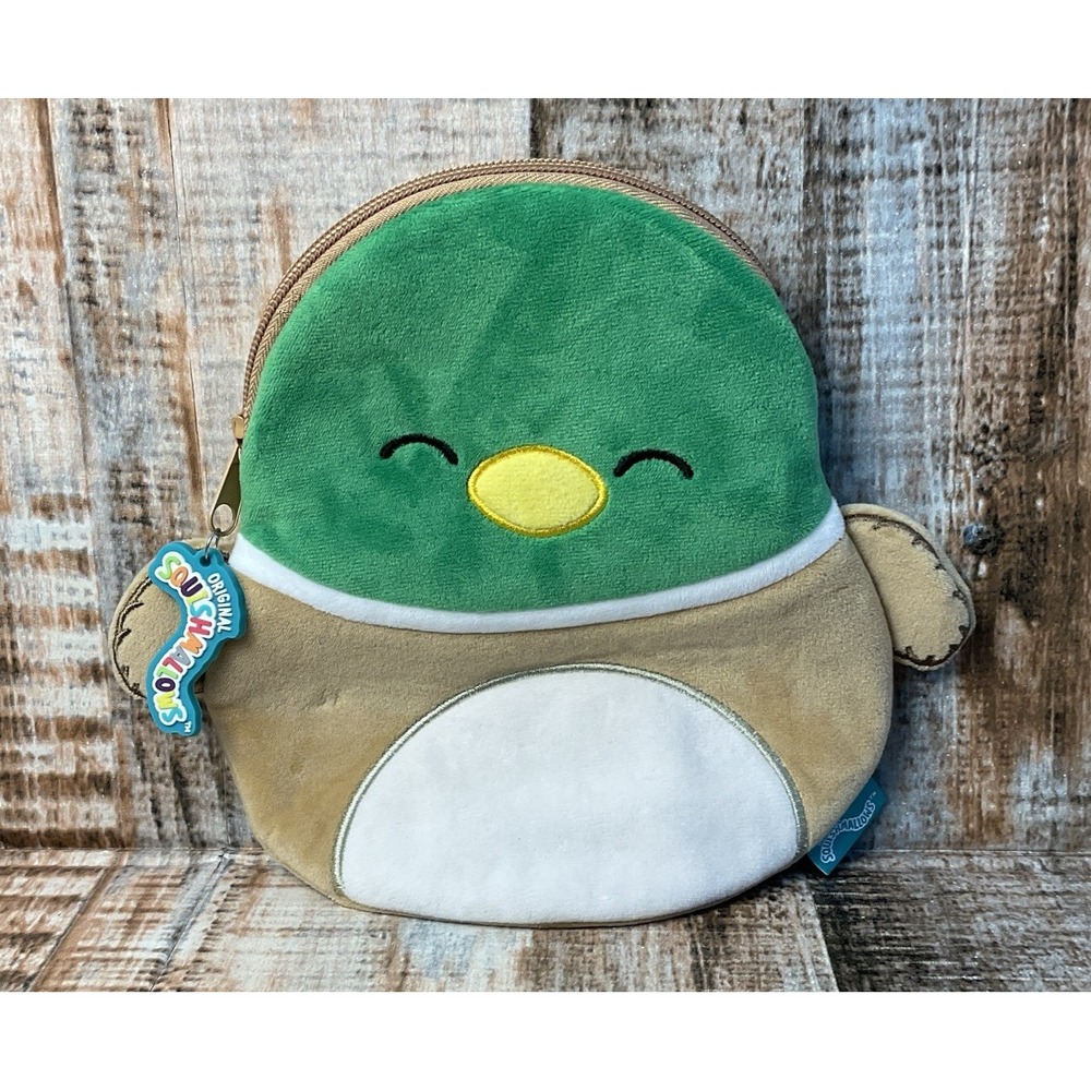 Squishmallows Avery the Mallard Duck Zipper Pouch Plush 8"